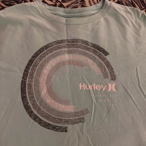 Hurley mint color t-shirt, worn but in very good used condition